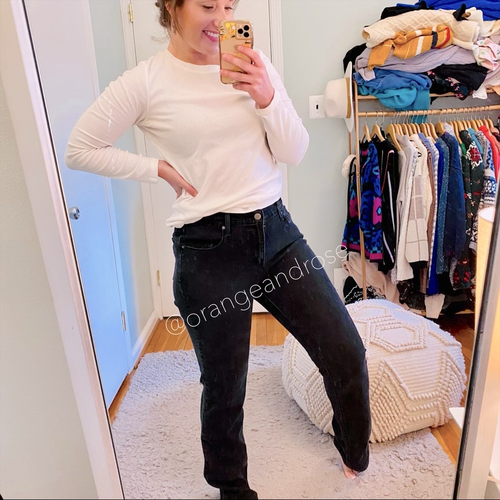 Levi’s Black 505 Straight Leg Jeans High Waisted Cute Basic Curvy 10 30